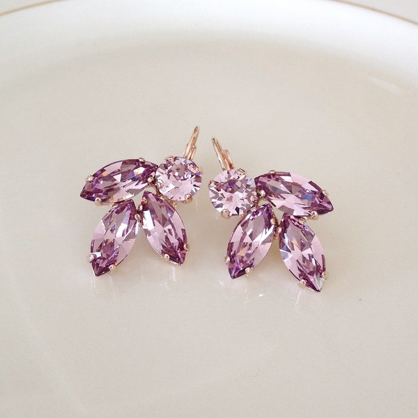 Mauve Fringe Earrings main image 1