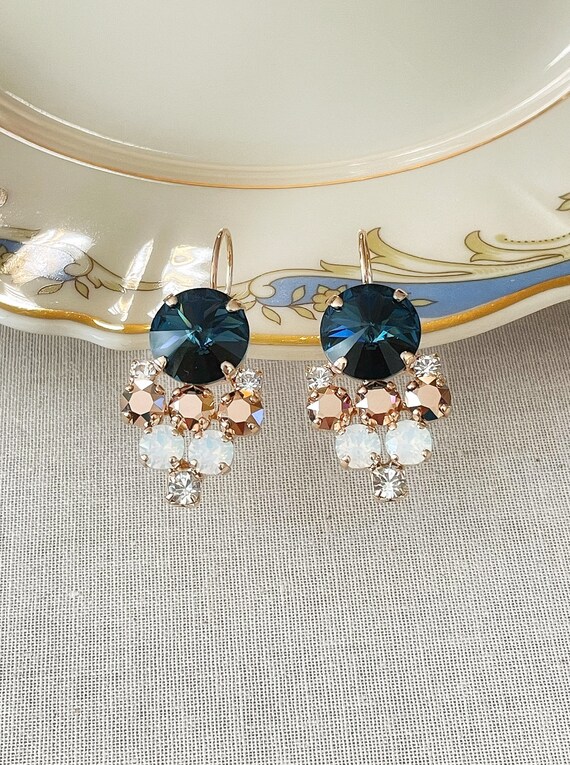 Swarovski aqua sale earrings