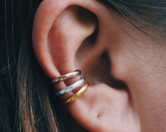 Single Band Ear Cuff Sterling Silver | Conch Cuff | No Piercing Ear Cuff | Minimalist Ear Cuff
