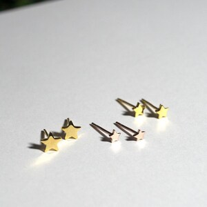 Star Studs 14k Gold or Sterling Silver | Minimalist Earring Studs | Celestial Earrings | Celestial Jewelry | Minimalist Star Studs