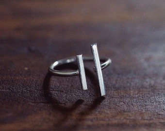 Parallel Bar Ring Sterling Silver