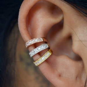 Polsino auricolare a conchiglia senza perforazione in argento sterling / polsino a conchiglia / polsino auricolare senza piercing / polsino auricolare minimalista