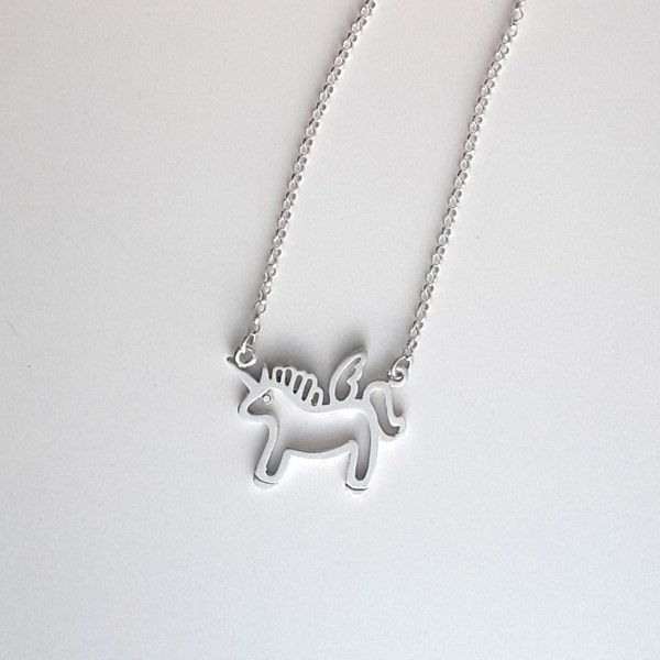 Unicorn Sterling Silver Necklace