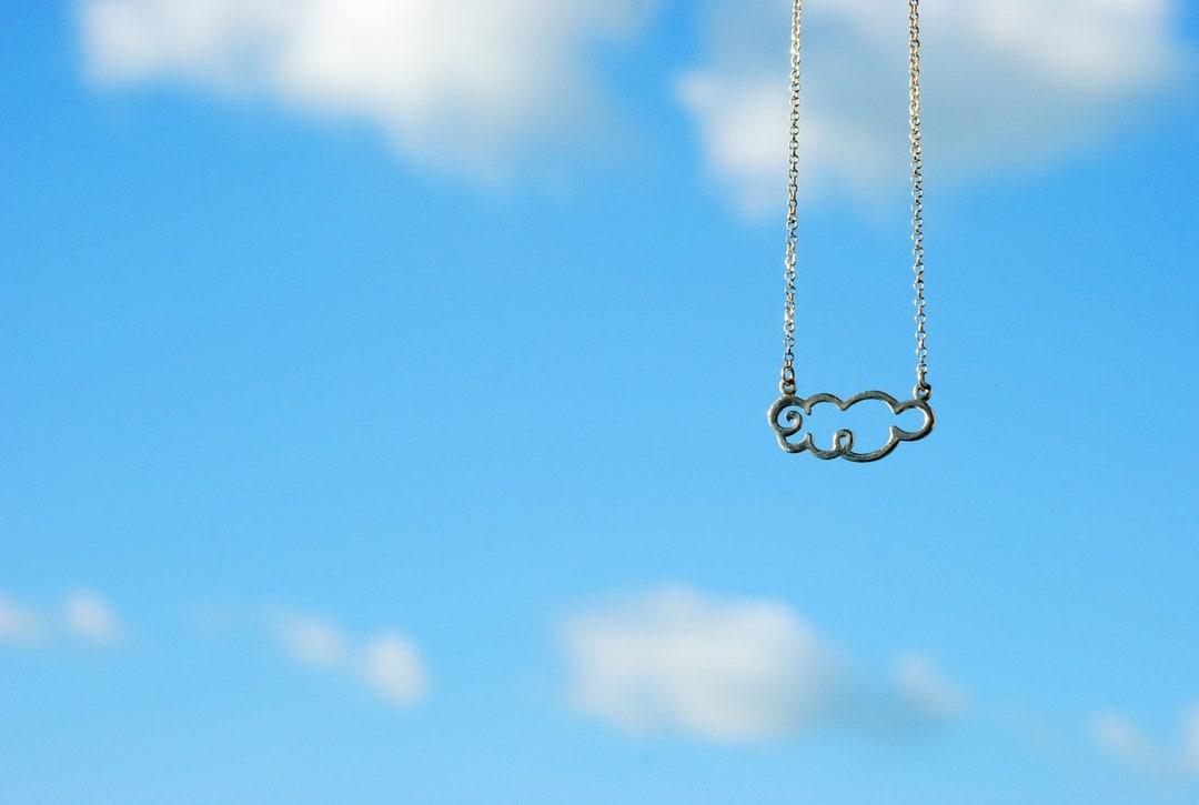 Fat Cloud Sterling Silver Necklace - Etsy