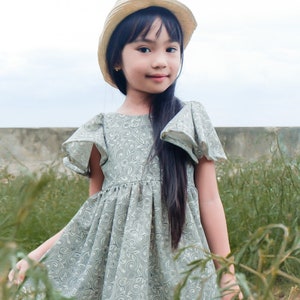 Betony Dress PDF Sewing Pattern: Tiered Skirt, Butterfly Sleeves (Digital Download)