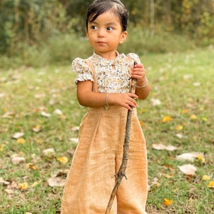 Thyme Pinafore & Jumper Sewing Pattern: Girls' Wide Leg Pants, Circle Skirt (Digital Download)