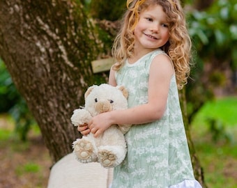 Moonflower Knit Pajama & Nightgown Sewing Pattern: Ruffled Hem, Racerback (Digital Download)