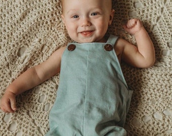 Baby Ash Overalls Sewing Pattern: Unisex Pants or Shorts (PDF Digital)