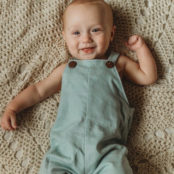 Baby Ash Overalls Sewing Pattern: Unisex Pants or Shorts (PDF Digital)
