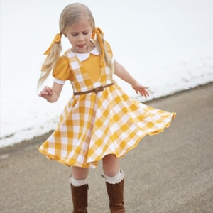 Magnolia Pinafore PDF Digital Sewing Pattern, Girls Pinafore Sewing Pattern, Circle Skirt Pattern, Crossover Straps,