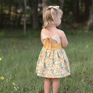 Baby Wisteria Romper & Dress Digital Sewing Pattern | Baby Dress Pattern | Romper Pattern | Ruffle Skirt | Big Bow Back | PDF Pattern