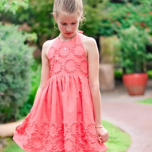 Leilani Halter Top & Dress Digital Sewing Pattern | Girl&#39;s Dress Pattern | Vintage Inspired | Inseam Pockets | Twirly Skirt | PDF Pattern