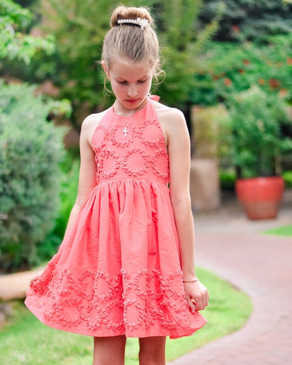 Leilani Halter Dress Sewing Pattern | Vintage Inspired Girl's Twirly Skirt (PDF Pattern)