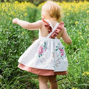 Baby Willow Skirted Romper, Dress & Bloomers PDF Digital Sewing Pattern, Baby Dress Sewing Pattern, Baby Romper, Baby Playsuit