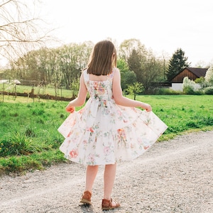 Ivy Girls Tiered Ruffle Dress Sewing Pattern: Flutter Sleeves (PDF Download)