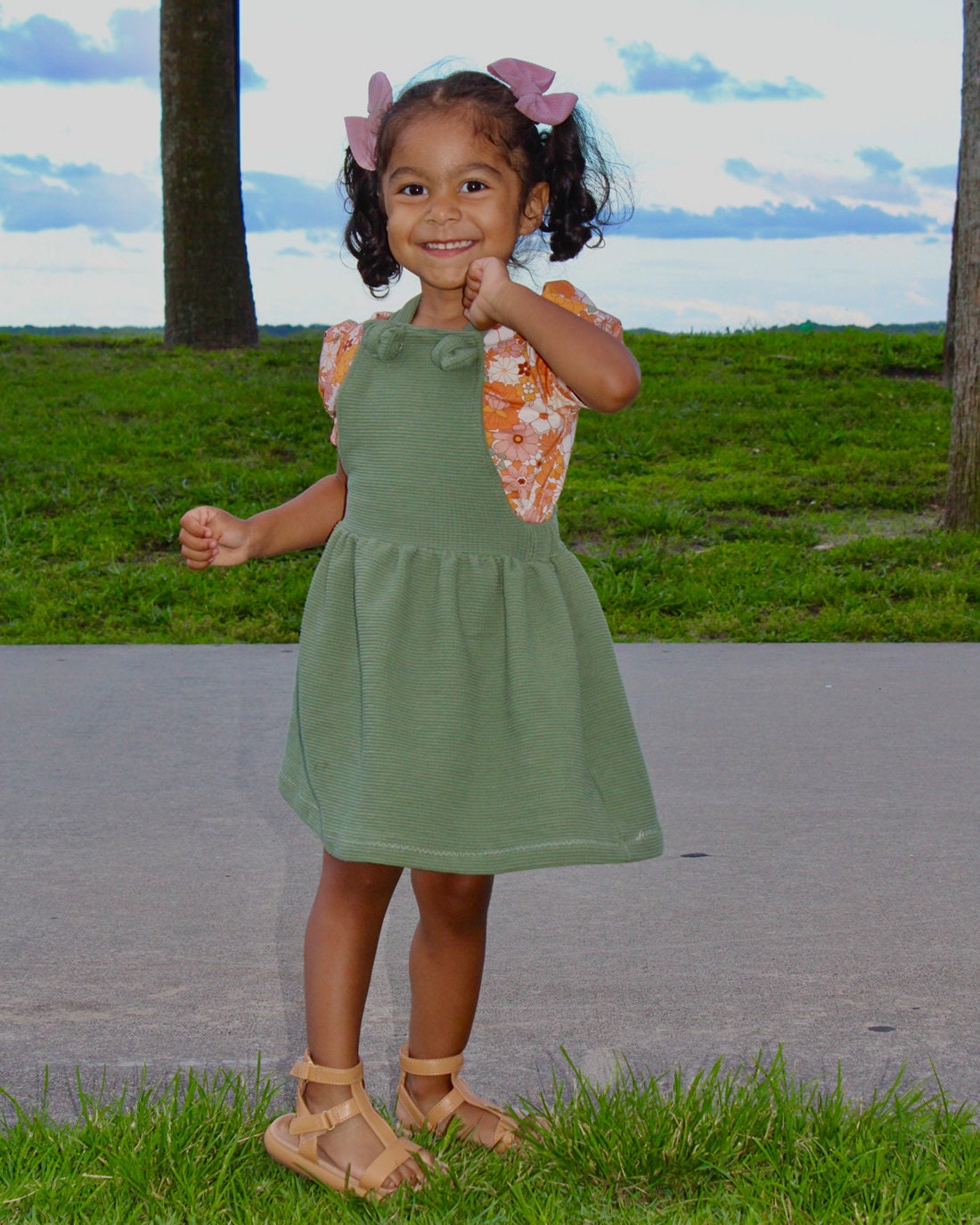 Crochet Dress Pattern Free Knitted Pinafore Dress Silene Knit Pinafore  Digital Sewing Pattern  Sunflower Seams