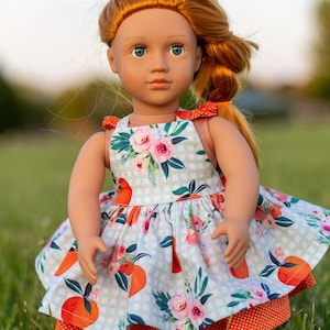 Doll Willow Romper, Dress & Bloomers Doll Digital Sewing Pattern, Doll Dress Pattern, 13&quot;, 15&quot; and 18&quot; Dolls, PDF Pattern