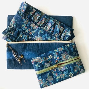Zipper Pouch Pattern, Digital Download, Chicory Bag Sewing Pattern, Cosmetic Bag, Sewing Tutorial, Pencil Pouch, Clutch, PDF Pattern