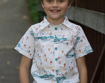 Alder Boys Collared Shirt Sewing Pattern: Classic Button Up (PDF Pattern)