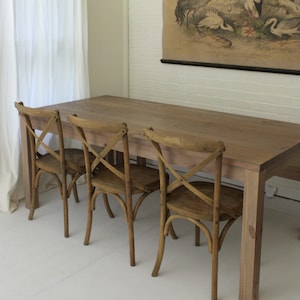 Rustic Wood Table, Handmade, Parsons Style