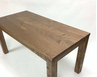Rustic Wood Table, Handmade, Parsons Style, North Field Store