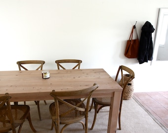 Rustic Wood Table, Handmade, Parsons