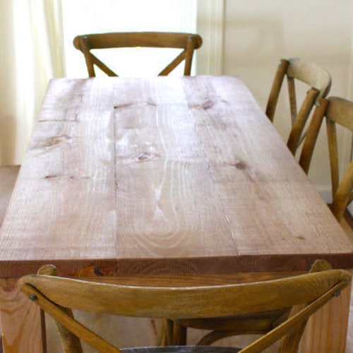 Reclaimed Wood Kitchen Table / Plank Farmhouse Dining Table Etsy