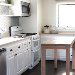 Solid Wood Table Kitchen Island Handmade