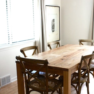 Rustic Wood Table, Handmade, Parsons Style