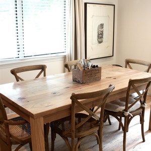 Rustic Wood Dining Table, Handmade, Parsons Style, North Field Store