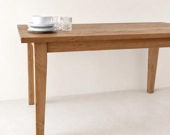 French Farmhouse Kitchen Table | Handmade Solid Wood Dining Table | Modern Rustic Furniture