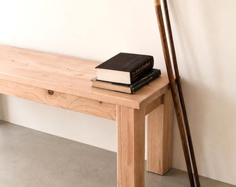Coastal Wood Bench | Modern Rustic | Lake House | Shore Living