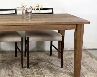 Solid Wood Provincial Dining Table | Italian Farmhouse Tapered Leg Furniture