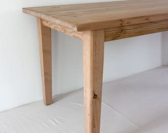 Minimal French Farmhouse Table | Handcrafted Solid Wood Dining Table | Rustic Modern Design