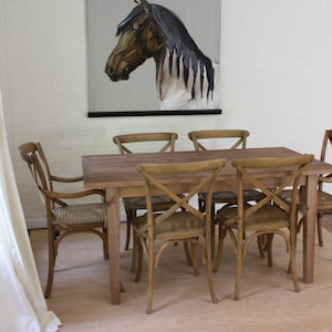 Table en bois rustique, faite main, style Parsons, North Field Store