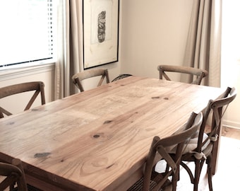 Rustic Wood Dining Table, Handmade, Parsons Style, North Field Store