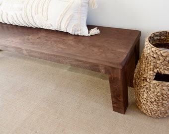 Parsons Bench | Reclaimed Hemlock Bench | Modern Rustic | Entryway Seating
