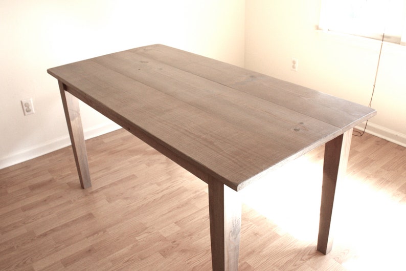 Reclaimed Wood Simple Farmhouse Desk 60X30 in Weathered Wood Gray