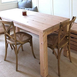Rustic Wood Table, Handmade, Parsons Style