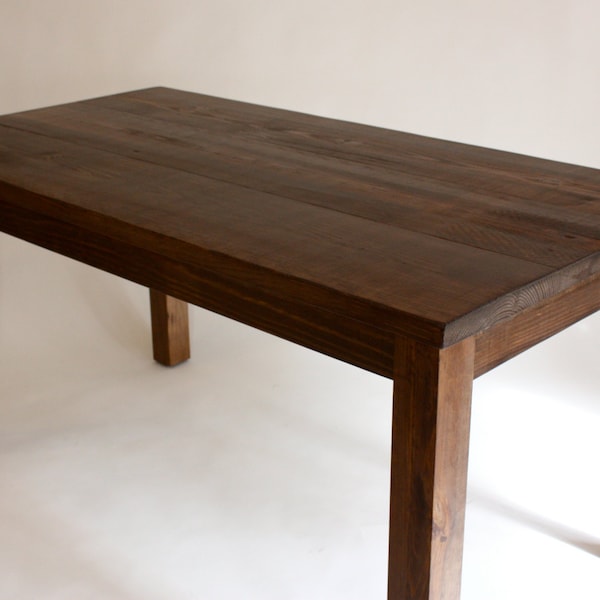 Rustic Wood Table, Handmade, Parsons Style, North Field Store