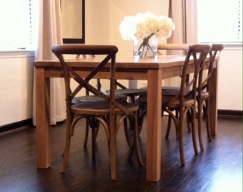 Rustic Wood Table, Handmade, Parsons Style, North Field Store, Reclaimed Wood
