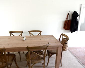 Rustic Farmhouse Table, Handmade, Parsons Style