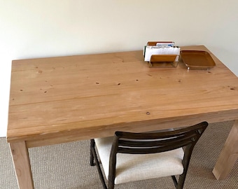 Solid Reclaimed Wood Writing Desk – Parsons Style Home Office Table (48–72 Inch)