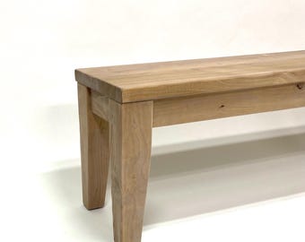 Solid Wood Farmhouse Bench (Modern Style)