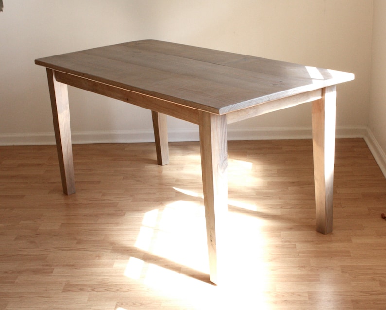 Reclaimed Wood Simple Farmhouse Desk 60X30 in Weathered Wood Gray