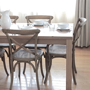 Rustic Wood Dining Table, Handmade, Parsons Style