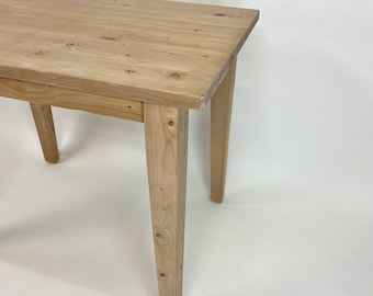 Handmade French Farmhouse Wood Kitchen Island Table – Rustic Country Prep Furniture