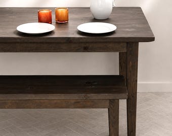 Atelier Dining Table and Bench Set | Solid Wood | Modern Farmhouse Style