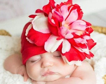 baby girl hats with flowers