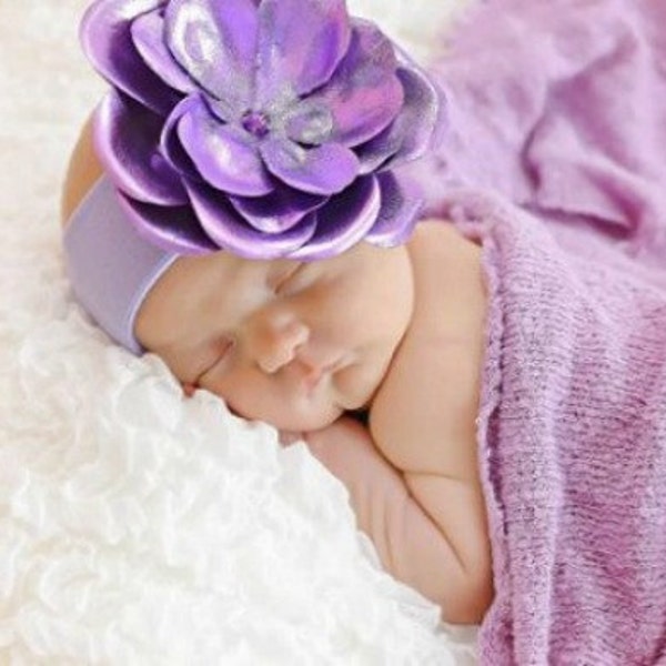 Metallic Rose Headband - Baby Headband - Flower Headband- Infant Headband - Baby - Newborn Headband - Newborn Photo Prop - Girl Headband